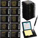 Crtiin 10 Set Administrative Assistant Gifts Secretary Gifts Sticky Note Holders with Sticky Notepads PU Leather Memo Box with Calendar Pen Holder Secretary Admin Professional Day Gift for Office Desk