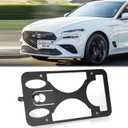 Front Bumper License Plate Mount Compatible with Genesis G70 2019-2025, No Drill Front License Plate Frames Tow Hook License Plate Bracket Holder Mounting Kit Car Accessories