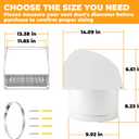 10 Inch Steel Hooded Wall Vent Cover with Screen & Backdraft Damper, White