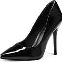 Mysoft Women's High Heels Pumps Closed Pointed Toe Stiletto 4IN Heels Dress Wedding Shoes, Size 9
