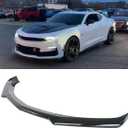 Front Lip Compatible with 2016-2024 Chevrolet Camaro LT/LS/RS/SS, Glossy Black Bumper Air Dam Lower Chin Spoiler Splitter Fit for 16-24, Protection Body Kit