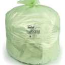 BioTuf 30 Gallon Can Liner by Heritage Bag Co. (125 Pack) 30"x39" 1.2mil Green