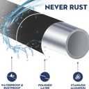 Black Curved Shower Curtain Rod 33-78 Inches Adjustable Splicing Design Need To Drill Shower Rods Curved Round Bowed Rust proof, Premium Stainless Steel Shower Curtain Rod for Bathroom, Bathtub, Stall