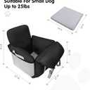 ALVOD Dog Car Seat for Small Dogs - Puppy Dog Booster Car Seat with Storage Pockets, Waterproof & Thickened Memory Foam Filling Up to 25lbs (Black)
