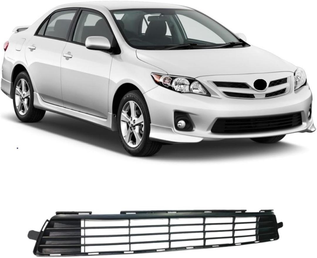 Front Bumper Grille 2011 2012 2013 Compatible With Toyota Corolla Sedan (Base CE LE S L XRS) Front Grill Front Bumper Cover Lower Grill Center
