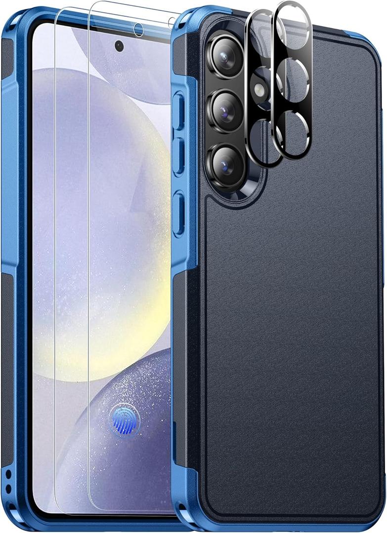 SPIDERCASE Designed for Samsung Galaxy S24 Plus Case, [10 FT Military Grade Drop Protection] Heavy Duty Shockproof Phone Case for Galaxy S24 Plus 2024, Dark Blue