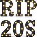 6Pcs 30th Birthday Decorations for Women, RIP 20S Led Light Up Sign Death to My 20s Party Supplies Gifts Favor for Table Wall Decor (Black)