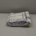 jinchan 100% Blackout Curtains 96 Inches Long for Bedroom, Boho Insulated Curtains Blue Striped Pattern Geometric Drapes Back Tab Rod Pocket Room Darkening Retro Farmhouse Pattern 2 Panels