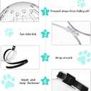 Cat Muzzle for Grooming Cat Adjustable Hood with Paw Covers, Kitten Breathable Anti Bite Muzzles Anti Scratch Boots Silicone Pussy Shoes Boots Kitten Paw Protector for Pet Bathing Shaving(Medium)