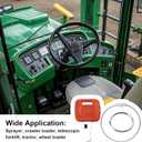 6 Piece Tractor Key Set  Includes 6 Replacement Keys, 2 Key Rings, and 2 Steel Rope Rings | Compatible with Ignition Keys RE183935 & RE71557 for John Deere Tractors 110TLB, 2032R, 2038R, 5320 & More