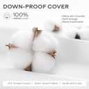 SAVORI Set of 2 Down and Feather Throw Pillow Inserts 26x26 Soft Fluffy Pillow Inserts with 100% Down-Proof Cotton Cover, Decorative Square Cushion Inner for Sofa Couch Bed-White