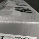 NEW JETO Metal Bed Frame,Queen Size Bed Frame with Storage Space,Heavy Duty Sturdy Mattress Foundation,Easy Assembly,No Box Spring Needed, Black,14 Inch,Queen