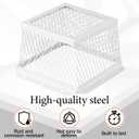 Pasimy 1 Pcs 7" l x 7" W x 5" H White Stainless Steel Universal Vent guard, Easy Installation outside dryer vent cover Hood-style Kitchen Bathroom Exhaust Vents Cover