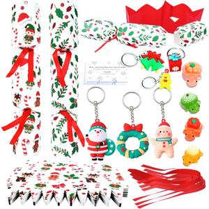 10 Pack Christmas Crackers Christmas No-snap Party Table Favors, new year themed Holiday Supplies for Kids and Adults,Parties, Dinners and Holidays