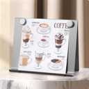 Magnetic Bulletin Board with Stand – Small Dry Erase Memo Board – Tabletop Metal Easel for Magnet Display – 10x8 Inches + 2 Magnets