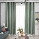 Window Curtains Blackout Light Green 2 Pcs 50"x85"