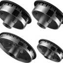 4 Cooker Hat Set Oven Gas Hob Burner Crown Gas Stove Burner Caps Flame Cap Cover for Kitchen Fit to Most Stove Handles Lid Kit Quality Metal Stove Knob, 3 Sizes