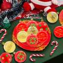 40PCS 2.36" Christmas Balls Ornaments, Plastic Christmas Tree Ornaments, Holiday Baubles, Hanging Decorations for Xmas Trees Holiday Party, Gold Red Baubles
