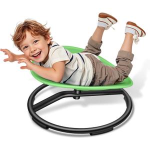 Kids Sensory Swivel Chair, Spinning Chair for Autistic Kids, Sensory Toy for ADHD Children, Training Body Coordination, No Assembly Required (Light Green)