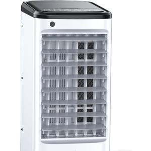 Evaporative Air Cooler, Swamp Cooler Air Conditioner w/ 12H Timer for Auto-off, 6 Upgraded Ice Packs, 3-Speed Windowless Air Conditioner, Smart Remote, Dual Tank Portable Air Cooler for Room, 11" x 10" x 22"