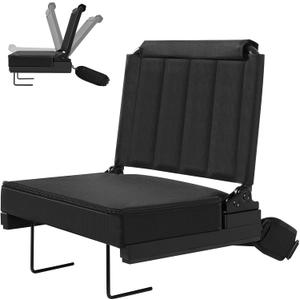 Stadium Seats with Back Support - 180Adjustable Backrest Stadium Seat with Steel Hook & Non - Slip Base, 600D Waterproof Oxford Cloth Stadium Chair, Foldable & Portable for Sports Events