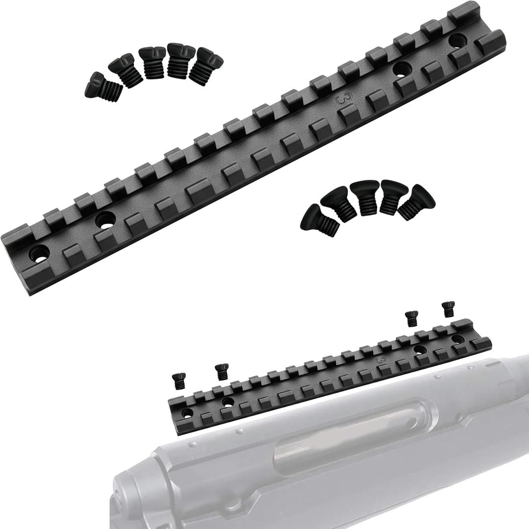 Gotical Picatinny Rail Mount for Savage Axis/Edge Rifles Mounting Hardware Included Allows for Picatinny or Weaver 5 PC of Each Size #6-48 Length 6mm/8mm