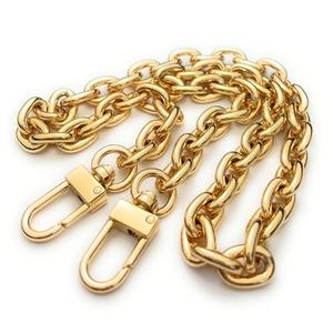 Purse Chain Gold Replacement Strap Round (10mm) Shoulder Bag Chains | Medium Weight | Polished Metal Snap Clasps 360 | Attached With Chainstrap for Womens Handbag Metal Crossbody Strap - 40" inches
