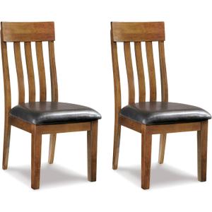 Signature Design by Ashley Ralene Rake Back 19" Dining Room Chair 2 Count, Medium Brown