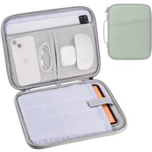 9-11 Inch Tablet Carrying Case, Padded Travel Sleeve Bag for iPad Pro 11-in (M4), iPad 10.9 (10th Gen), iPad Air 11-in (M2), Galaxy Tab S9/S8 (Mint Green-11)