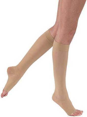 JOBST UltraSheer Knee High 15-20 mmHg Compression Stockings, Open Toe, Small, Natural