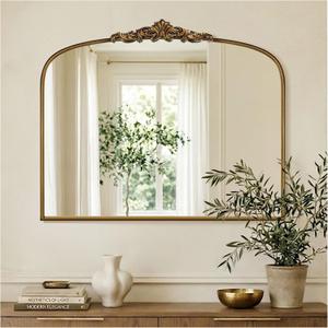 36"X30" Vintage Gold Mirror Baroque Mirror for Wall,Ornate Mirror with Metal Frame,Decorative Mirrors for Living Room,Entryway,Bathroom,and Bedroom
