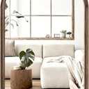 24"x36" Solid Wood Bathroom Mirror Tempered Glass for Wall Mounted, Rustic Wood Frame Wall Mirror Decorative for Living Room Bedroom Vanity Mirror Entryway Mirror, Rustic Brown