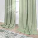 KOUFALL Sage Green Curtains 96 Inches Long 2 Panel Set,Organic Linen Modern Cottage Farmhouse Boho Chic Decor 8FT 8 FT Floor to Ceiling Curtains for Bedroom Living Room