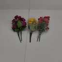 Dolicer 6 Bundles Look Real Artificial Flowers for Outdoors, Realistic Fake Outdoor Flowers, UV Resistant Outdoor Artificial Flowers Silk Faux Flowers for Outdoor Planters Porch Patio Yard Window Box (Yellow+red+purple)