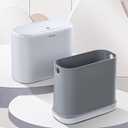 JOYBOS Bathroom Trash Cans, Adsorption Garbage Can with Press Type Lid,10L Dogproof Slim Plastic Narrow Trash Bin,3 Gallon Garbage Bin for Home, Office and Narrow Place