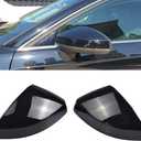 1 Pair Black Rearview Mirror Cover Carbon Fiber Side Mirror Covers Caps for Audi A3 S3 8V RS3 2013 2014 2015 2016 2017 2018 2019 (Glossy Black)