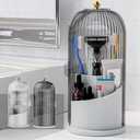 Toothbrush Holders with Sliding Lid for Bathroom Counter Organizer, Tooth Brush Toothpaste Holder for Bathroom Vanity Makeup Brushes Holder -Grey