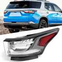 Huray Right LED Outer Tail Light Fit for Chevy Traverse 2018-2021, RH Taillight w/Redline Pkg OE Style Tail lamp Rear Brake Lamp Replacement for 84618035 GM2805131 Passenger Side