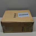 PoKat 20.25" Retro Farmhouse Table Lamp Set of 2 - Living Room & Bedroom Rustic Linen Bedside Nightstand Lamps for Kids, Study, Office - Resin, Suitable for Small Places (Dark Wood Resin)