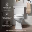 KOHLER K-35585 Cachet Recycled Plastic, Readylatch, Quiet-Close, Soft Close Round Toilet Seat