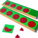 Premium Montessori Large Metal Fraction Circles with Stand 26in 9.2lbs | Beechwood & Metal Math Manipulatives for Kids | Fraction Learning Toys, Classroom & Homeschool Materials for Ages 5-10