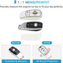 4 x 1797 Key Fob Cover for Mercedes Benz A C E G CLA CLS GLA SL Class Accessories Bling Keychain Car Smart Remote Case Shell Girly Cute 4 Button White Silver TPU