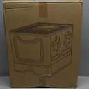 Cat Litter Box with Litter Mat and Scoop, Large Foldable Litter Box with Lid, Front Entry Top Exit Kitty Box, Odor Control, Easy to Clean (Grey)