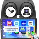 2+64G Inefala for Nissan Rogue Sport Qashqai 2008-2013(Square Hazard Light Button) Android 13 Car Radio Stereo, 9 Inch HD Touchscreen with CarPlay Android Auto GPS WiFi BT SWC FM/RDS MIC Backup Camera