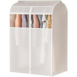 47" Transparent Visual Three-dimensional Dust-proof Cover: Waterproof and Dust-proof Clothes Storage Cover for Down Jackets in Wardrobes, with Zippers for Suit Covers. (35.4*31.5*23.6)