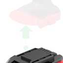 Adapter for Bauer 20V Tools - Compatible with Milwaukee M18 RED Batteries (Not V-18 Model) for Powering, No Charging Function, Red-Black, 1 Adapter Only