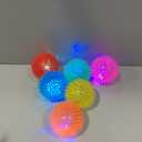 6-Pack 3.5 LED Light-Up Squeaky Dog Toy Balls Durable Interactive Glow Fetch Toys for Aggressive ChewersBPA Free Non-Toxic, Spiky Puppy Chew Balls