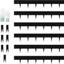20ft.Metal Landscape Edging 6 Pack 6 inch,Steel Garden Edging with a Pair of Gloves and 7 Stakes, Galvanized Steel Landscape Edging for Fence, Yard Pathway, Flower Beds (40" L x 6" H Each, Black)
