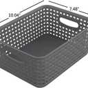 Pekky Grey Plastic Storage Baskets, Classroom Organization Baskets, 6 Packs