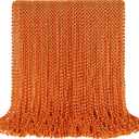 SHAOQINLIN 100 PCS Orange Bead Necklace, Orange Mardi Gras Beads, Halloween Necklaces, 30.5 Inch Party Beads Oval Beaded Necklace for Mardi Gras, Christmas, Halloween 